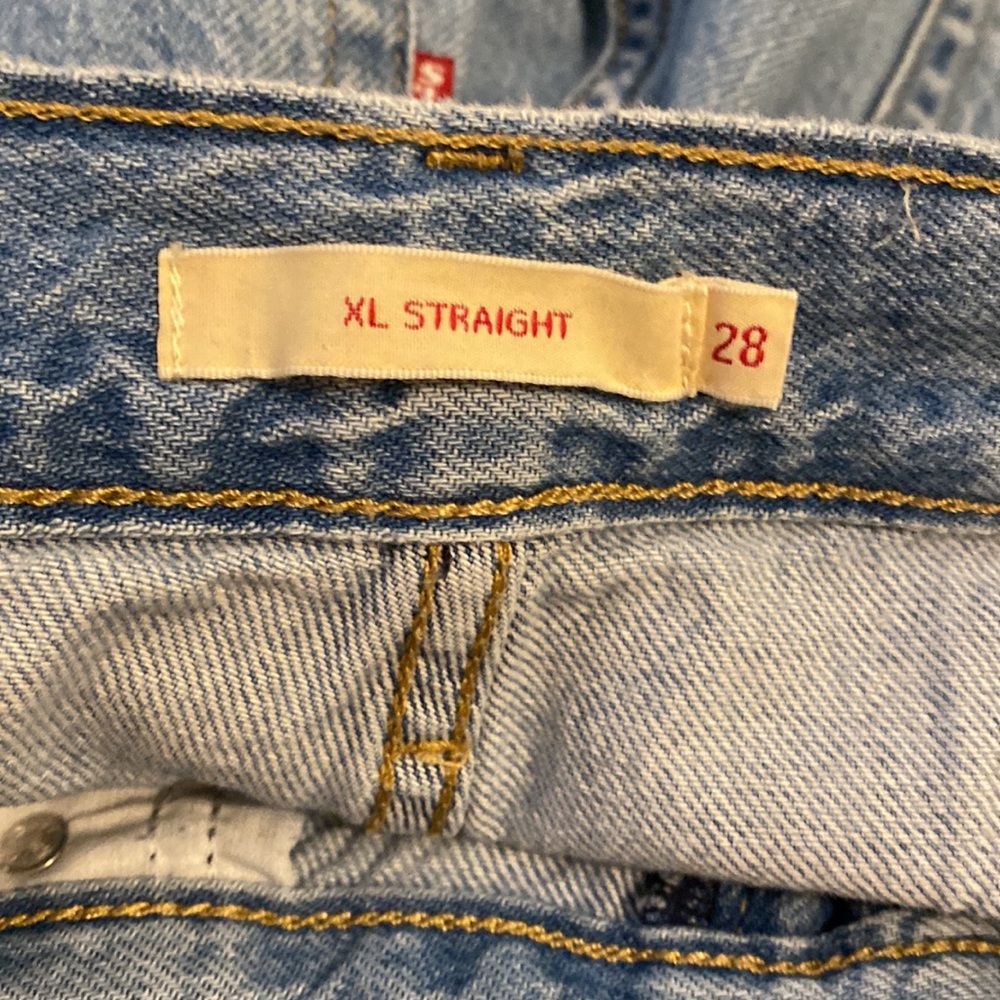 LEVI’S XL STRAIGHT Classic Blue Wide-Leg Women Premium Jeans. Size W28  L31 - Picture 4 of 12